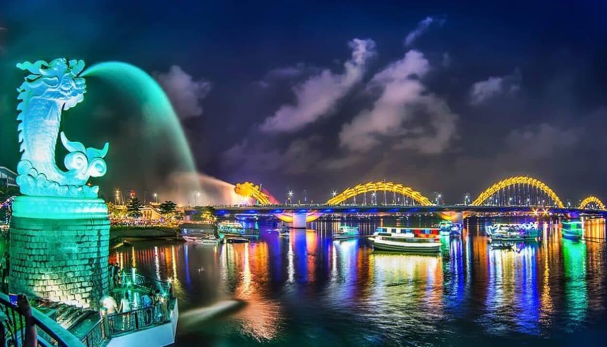 Vue aerienne de Da Nang, Vietnam